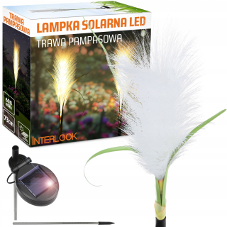 Zabudovaná solárna lampa Interlook, biela, 73 cm, 1 ks.